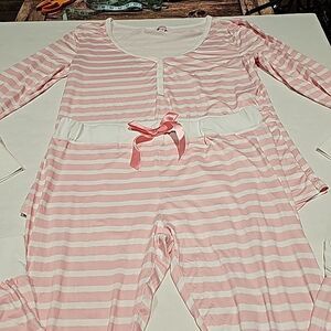 Jordan jammies pink and white stripes size XL/2XL